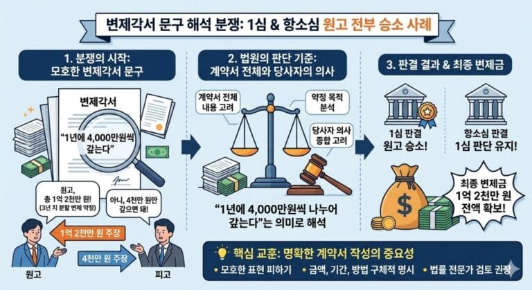 뱐호사한정윤_변제각서문구채권회수