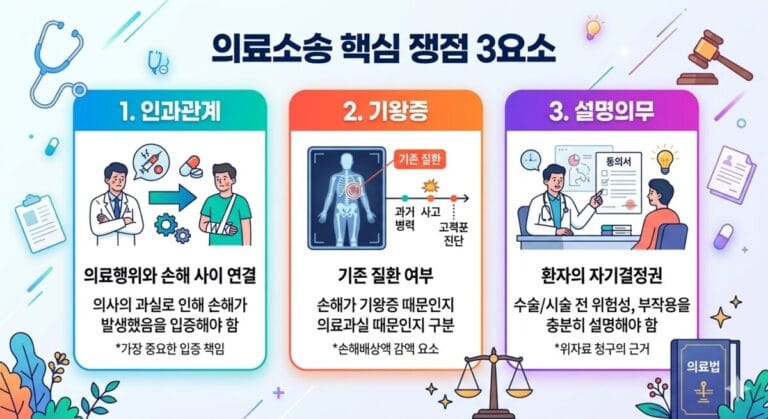 의료소송 승소사례-무릎통증 인과관계와 설명의무