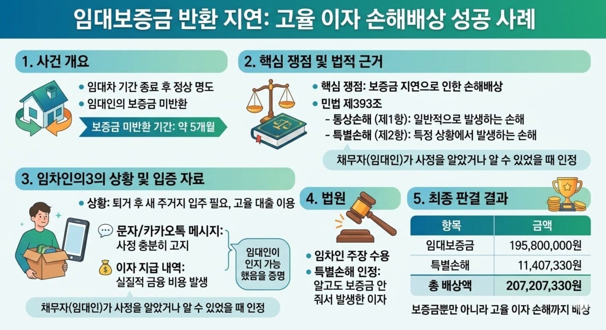 임대보증금 반환 지연 시 손해배상